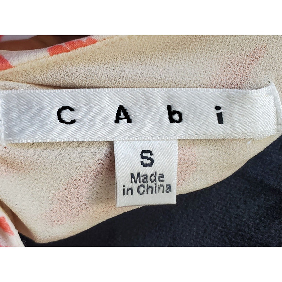 Cabi Women's White & Red 100% Polyester V-Neck Sleeveless Top Blouse Size Small - Picture 7 of 10